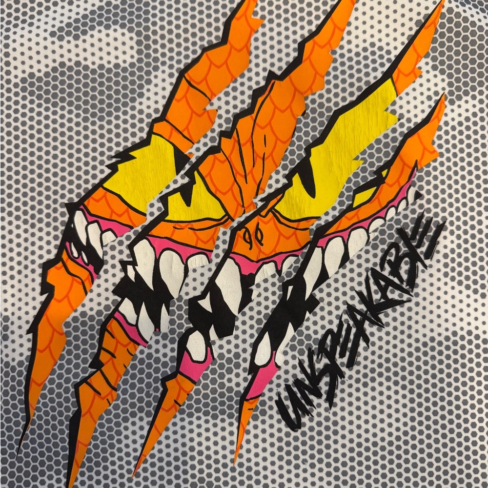 Unspeakable (YouTuber) Sport-Tek Kids Graphic T-Shirt - Gray, Orange, and Yellow - Picture 2 of 3